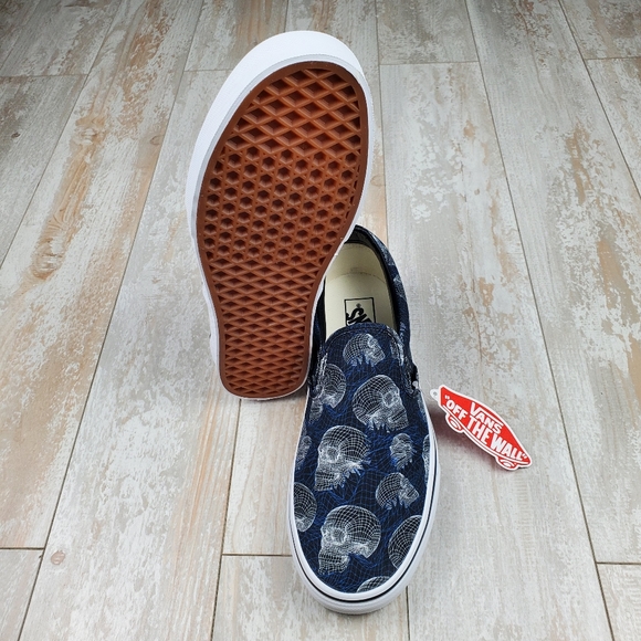 Vans Classic Slip On Wire Frame Skulls - Picture 8 of 9